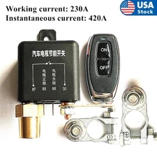 Universal Car Battery Disconnect Cut Off Isolator Master Switches Remote Control