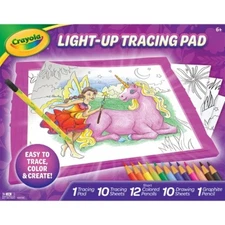 Crayola Light Up Tracing Pad Pink, Drawing Kit, Ages 6-8