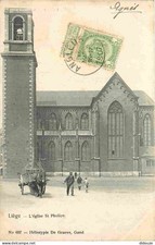 Carte Postale Ancienne - Pays - Belgique - Liège - Eglise Saint Pholien - Animée