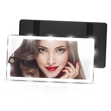 Led Sun Visor Vanity Mirror, Upgraded Large Car Mirrors with Large BLACK 