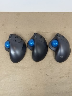 Logitech M570 Wireless Trackball Ergonomic Mouse w/usb dongle complete Lot of 3