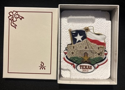 Danbury Mint Lonestar State Texas 2012 Annual Holiday Ceramic Christmas Ornament