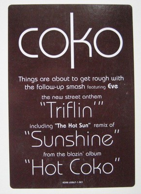Coko, Triflin' / Sunshine (Hot Sun Remix), (12'', Promo), NM or M-, 4059785251