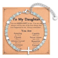 Religious Cross Bracelet for Women Girls, Christian Gifts for Daughter