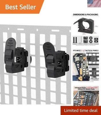 2 Pack Quick Release Rubber Clamps for MOLLE Panel - Heavy Duty Shovel Holder...