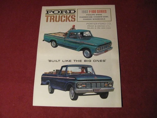 1963 Ford Pickup Truck Sales Brochure Booklet Catalog Original Old