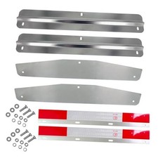 Pair 24" Stainless Steel Mud Flap Weights and Backing Plate 4 Pack with
