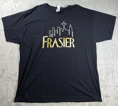Frasier TV Show T-Shirt Mens 3XL Black Seattle Skyline Sitcom Comedy Tee EUC