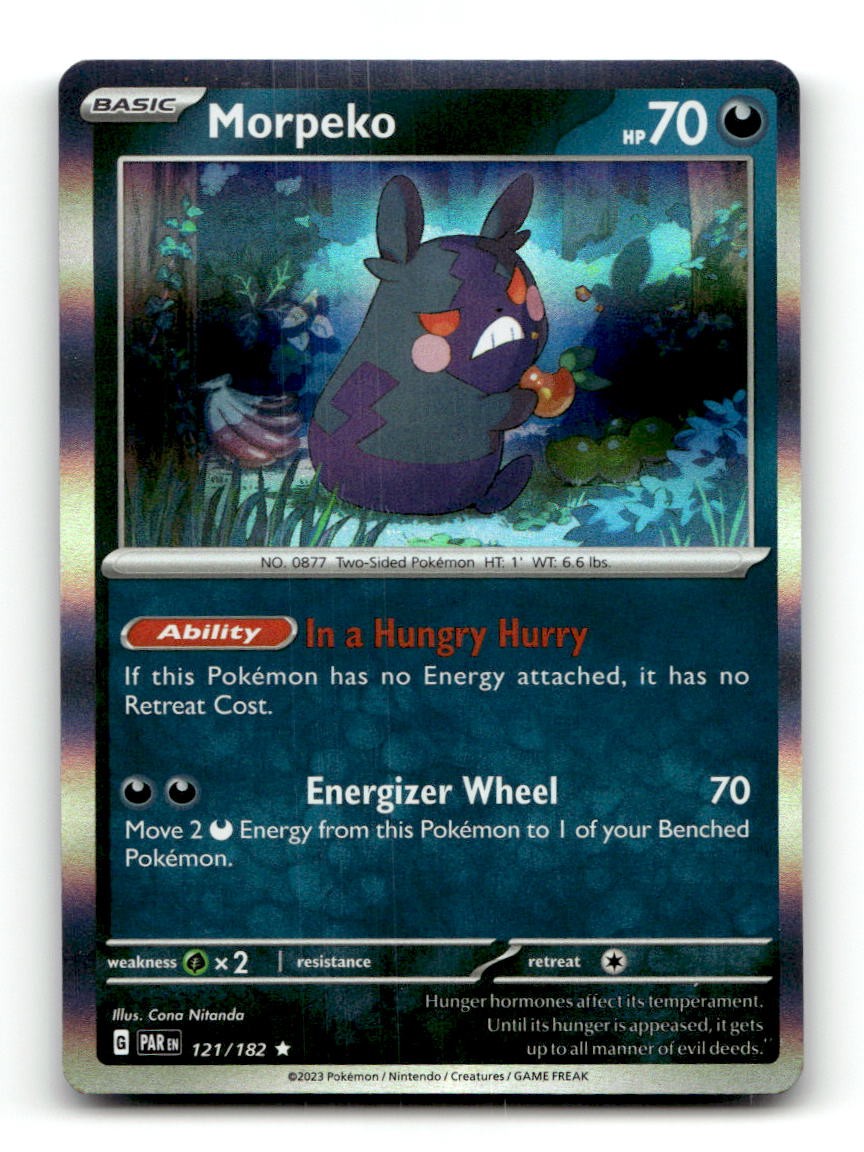 Morpeko 121/182 Rare Paradox Rift Pokemon Cona Nitanda Near Mint