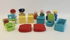 Vintage Fisher Price Little People House Furniture Lot Figures Bath Kitchen