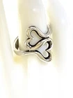 James Avery Vintage Sterling Silver Heart To Heart Ring Size 9 5.5g A+ Condition