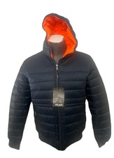 NEW Pajar Maxwell Men's Reversible Puffer Bomber Jacket Sz M Navy/Orange