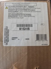 Washer Dispenser Drawer Whirlpool OEM Part Number W11524105 New/ Unopened