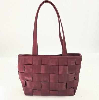 Harveys Original Seatbelt Bag Vintage Burgundy Shoulder Bag Medium Tote Y2K 