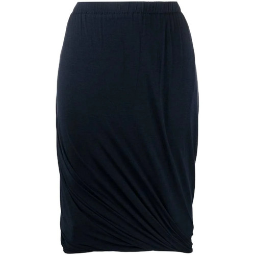 Lanvin, Lanvin A7682 Womens Vintage 90s Silk Blue Skirt Size 42-fr