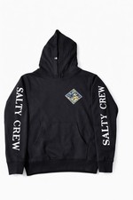 Salty Crew Hoodie Youth Small Black Pullover Graphic Logo Surf Skate Kids