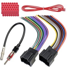 Stereo Wiring Harness Kit Car Radio Antenna Adapter Compatible with Chevrolet Av