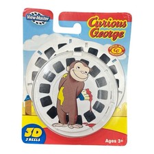 New  Sealed Rare Vintage 2006 Curious George 3D View-Master 3D 3 Reel Pack