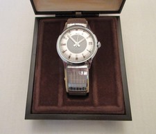 Vintage 1960s Helbros Two Tone Invincible Stainless Watch w/ Box -running well.