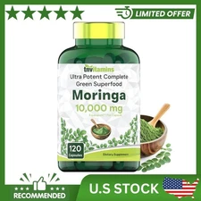Rosabella Moringa Powder Capsule 10000 of Pure Nutrient-Rich Moringa 120 Capsule