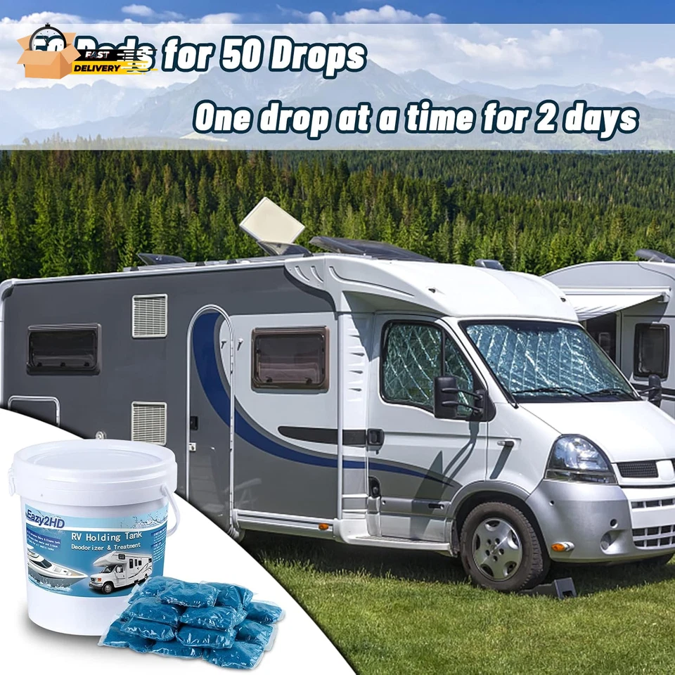 Desodorizante para tanque de retención de tratamiento de inodoro RV (paquete de 50) | Productos químicos | Foto 4 de 4