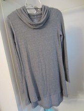 NWOT women's long sleeve cowl neck top Cuddl Duds Softwear w/stretch Size S gray