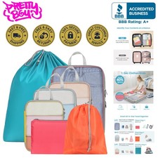 Luxury Compression Packing Cubes - 7-Piece Luggage Organizer Set for Travel