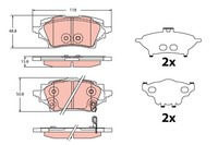 Bremsbelagsatz FÜR Toyota Corolla SchrÄGheck ( E21 , EA1 , EH1 ) - TRW GDB2344