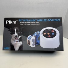 Plkm Pet Intelligent Dog Fence Wireless Electric Containment Sysrem W/Transmiter