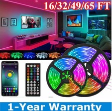 LED Strip Lights 5050 RGB Multicolor Changing Music Sync 44 Keys Remote Control