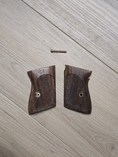 Walther PPK Walnut Wood Wrap Around Grips w/ Screw Used Free Shipping