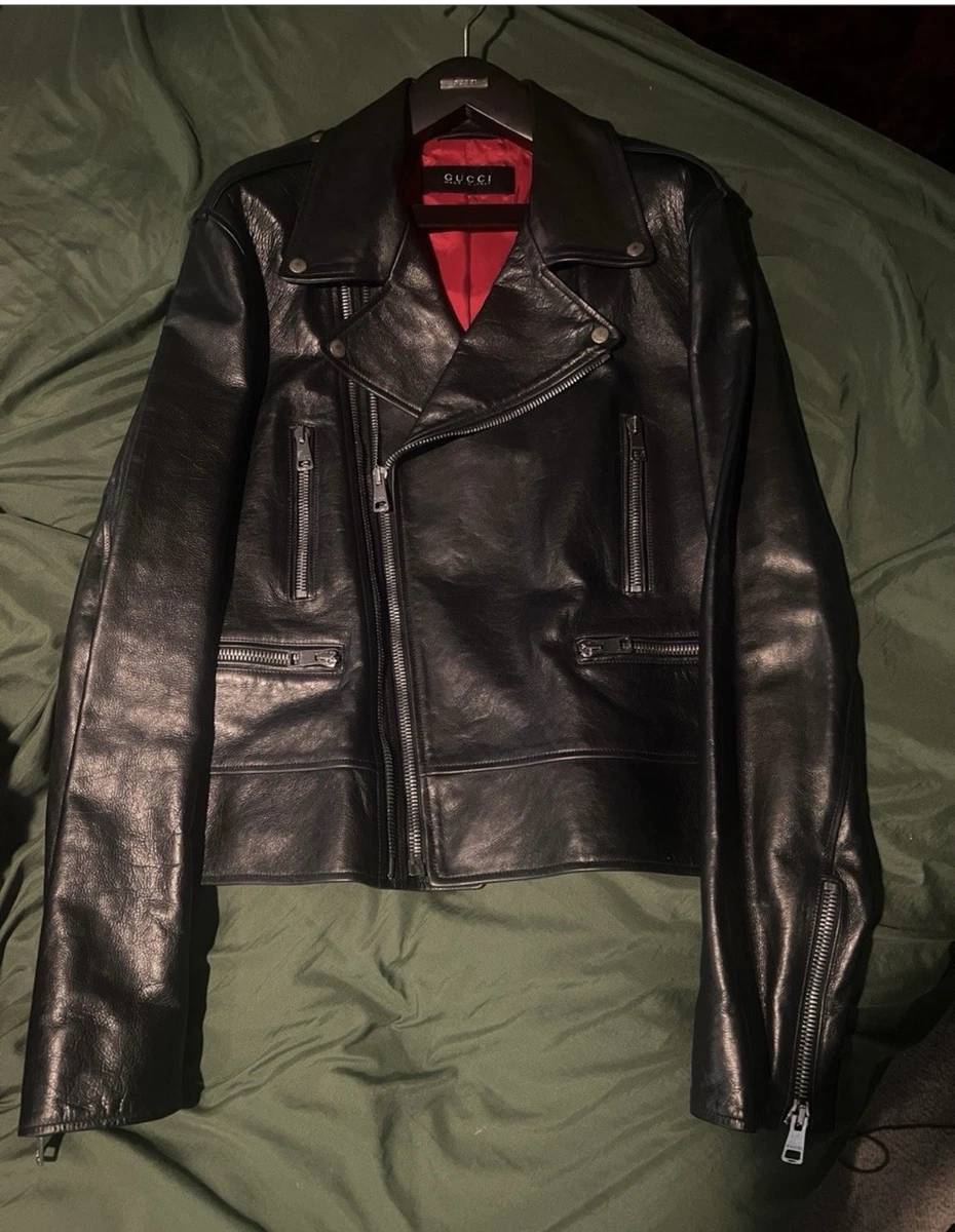 Gucci Leather Outer Shell Blue Coats, Jackets & Vests for Men for