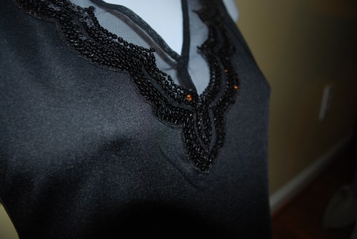 NWT WOMENS CABERNET BLACK SEQUIN V-NECK KNIT CAMI CAMISOLE SLEEP TOP SZ SMALL S - Picture 4 of 5