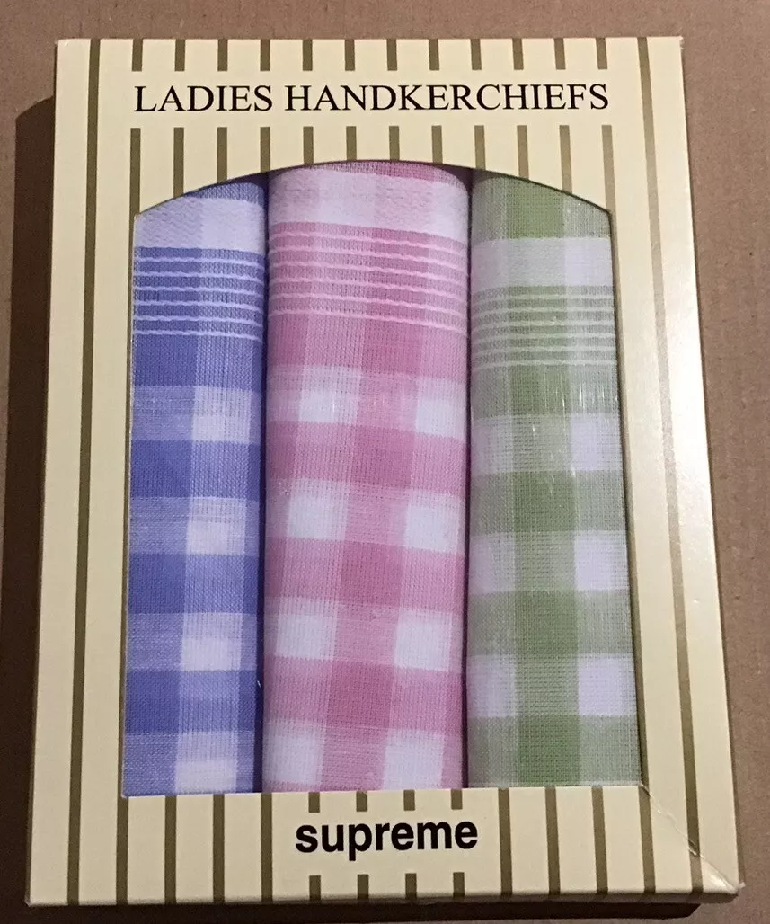 MOUCHOIRS FEMME 100% COTON MOUCHOIRS MULTI PACK DE 3 COFFRET CADEAU 29X29 CM