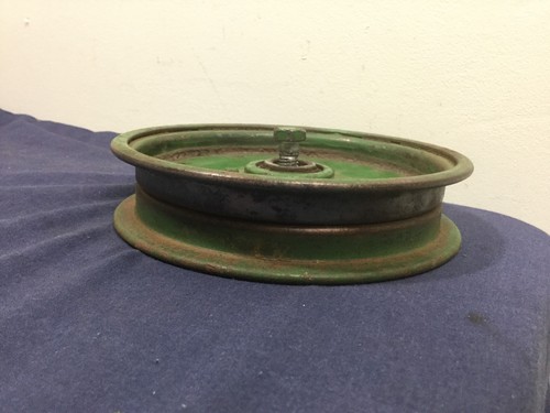 John Deere 110/112 Flat Fender Idler Pulley w/ Bolt - Picture 2 of 5
