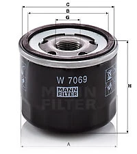 Mann-Filter W 7069 oil filter for Honda Ssangyong