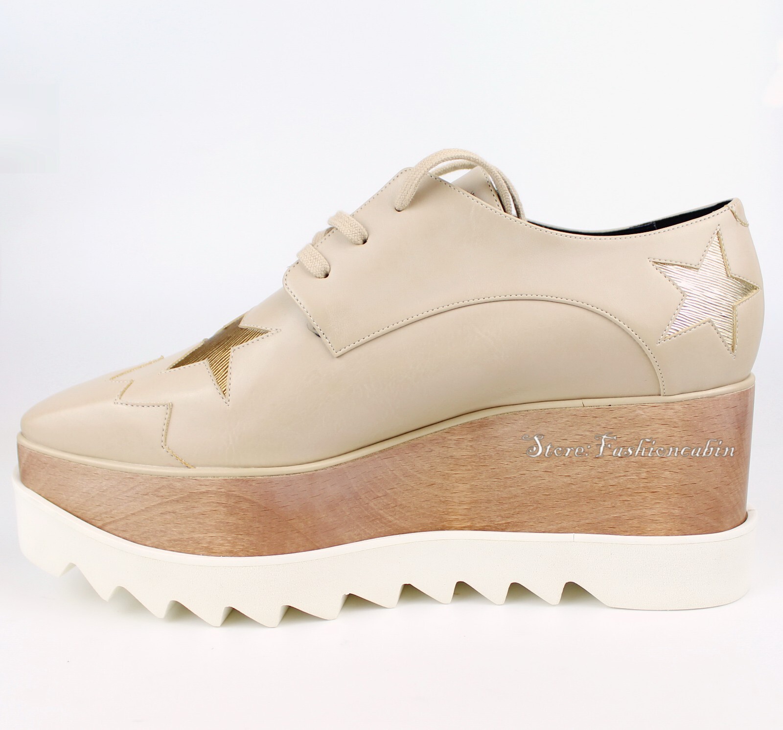 NEW Stella Mccartney Elyse Star Wedge Platform Sneakers, EUR 40.5 image 9