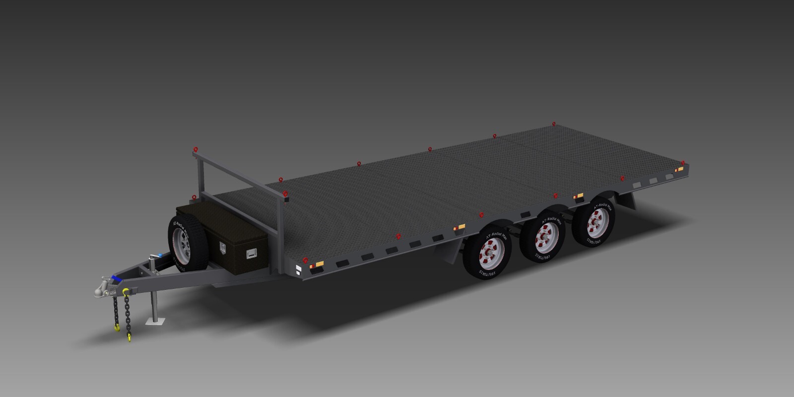 Trailer Plans 4.5T TRIAXLE FLAT TOP TRAILER PLAN Plan on USB Flash