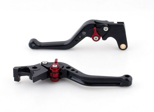 Short Brake Clutch Levers For Moto Guzzi Breva Griso Norge 1200 Sport Black US - Foto 2 di 6