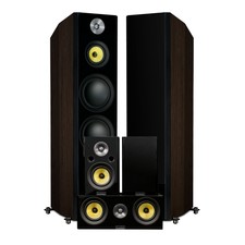 Fluance Signature Hifi 5.0 Surround Sound Home Theater Speaker System - Walnut