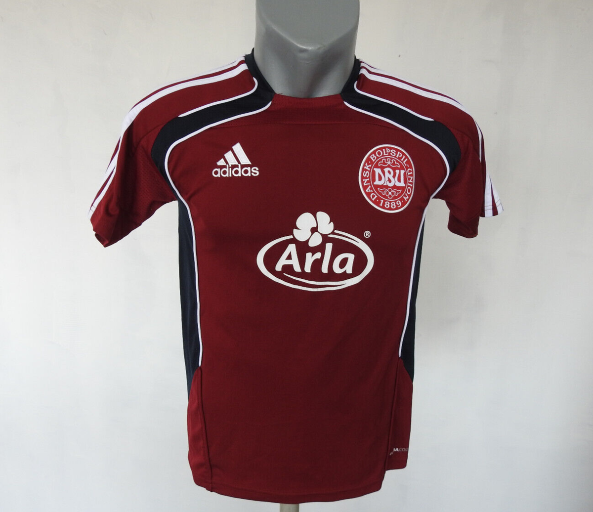 Denmark Training Jersey Adidas Red Shirt Size Boys 13-14 YO