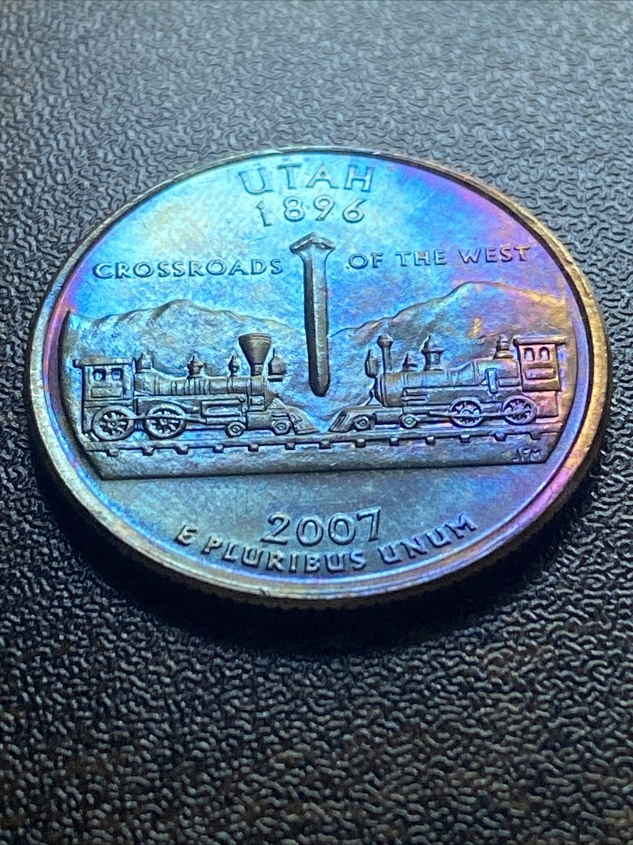 【新品未使用】2007年発行 ユタ州Quarter 1 バンク•ロール 2007 P Utah State Quarter Actual Coin Remarkable Eye