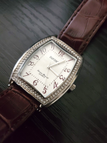 🔥NEW FULL SET! Lucien Piccard Dufonte 927047BRCZ Men's Crystal Watch