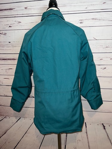 Woolrich Full Zip Coat Chore Jacket Small Wool Vintage Plaid Lining USA Green - Picture 12 of 13