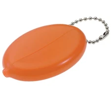 Lucky Line 94156 Squeeze Coin Purse With Ball Chain Orange
