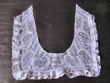Vintage Normandy Lace Lady's Dress Collar French Lace Fine Ayshire Whitework