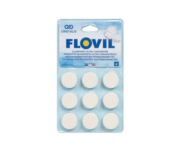 12 PASTIGLIE Flovil Flocculante Super Concentrato CHIARIFICANTE PISCINE