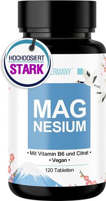 Magnesium | Vegan | HOCHDOSIERT |  2100mg mit Citrat 120 Tabletten
