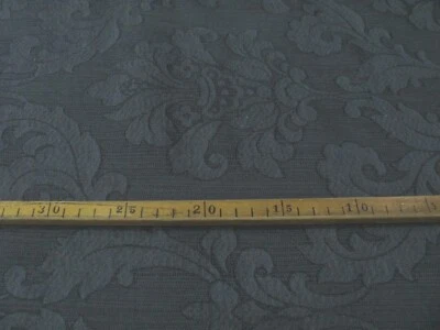 MARKENLOS Deko-Stoff- 280cm breit gewebter Jacquard Ranken grau Übergardinen Vorhänge Nr35