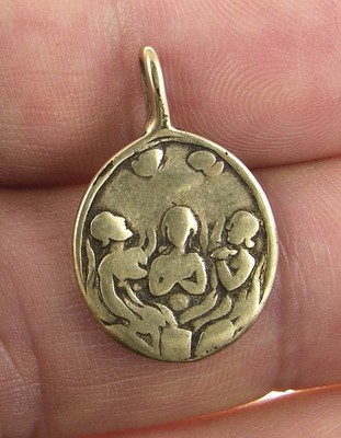 SOULS IN PURGATORY / ST. JOSEPH Medal, bronze, cast from 18th c. French original